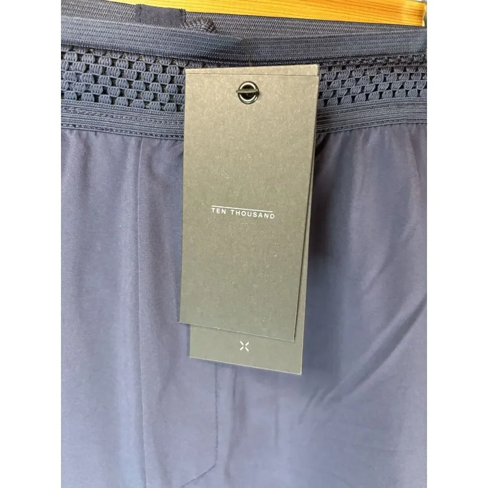 Ten Thousand Lined Session Athletic Shorts Men's 2XL XXL Navy Blue 7
